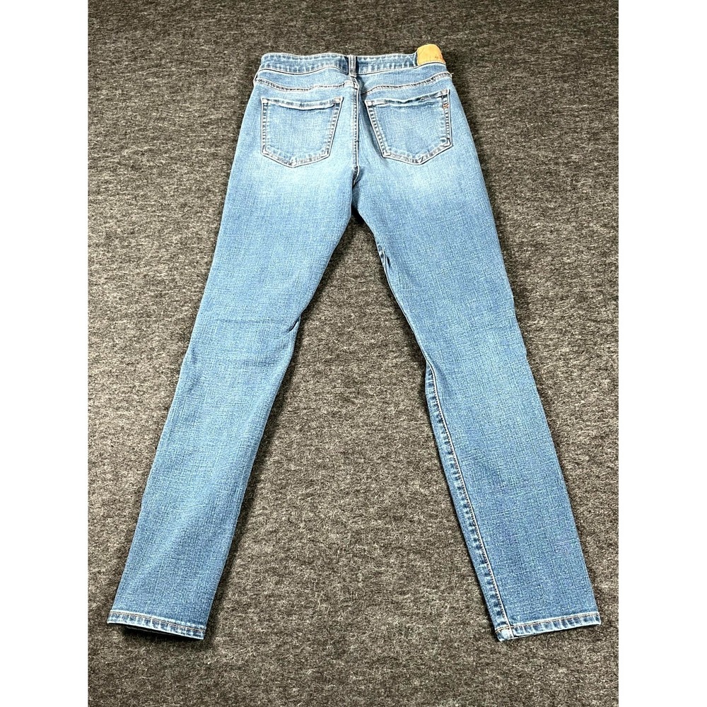 Aero Jeans Womens 2 Blue Denim Cotton Stretch Distressed High Rise Jegging - Picture 9 of 10